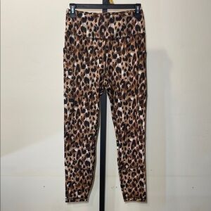 Gottex Animal Print Leggings in Black and Tan